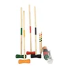 outdoor game garden croquet set with wooden balls and wooden yard game