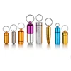 High Quality Waterproof Keychain Container Metal Pill Container Custom Aluminum Pill Holder Keychain