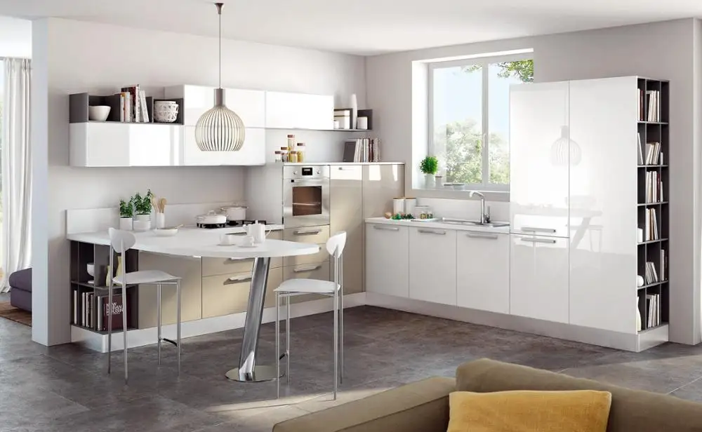 Customized Size Design Manufacture White Kitchen Cabinet