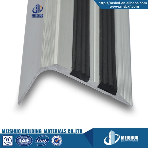 
Ramp aluminum alloy profile flexible PVC rubber filler anti-slip strip for stairs 