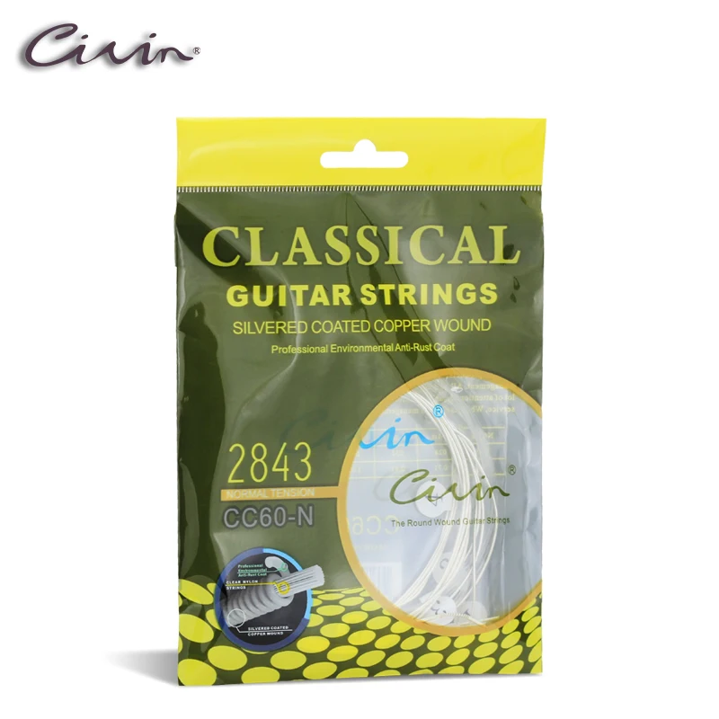 

CC60-N CIVIN High quality Nylon Classical Guitar Strings silvered coated copper anti-rust