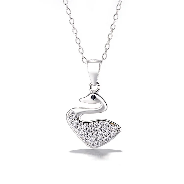 

Hot Selling Swan Pendant necklace 925 Sterling Silver Jewelry