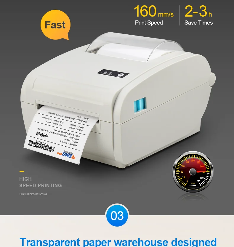Thermal Label Sticker Printer Shipping Label Printer Waybill Printer For Coffee Shop Zj9210 Pos