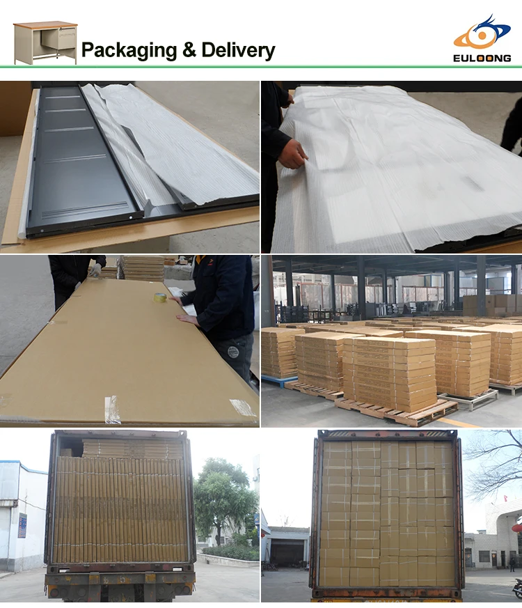 2018 New Modern Steel I-shape  Office PC Table Design Photos