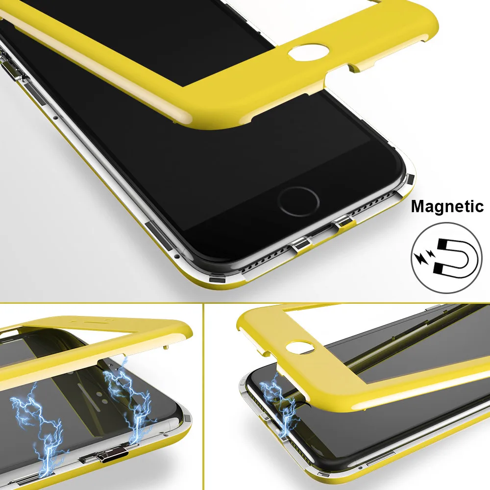 Adsorption Mobile Phone Case Tempered Glass Builtin