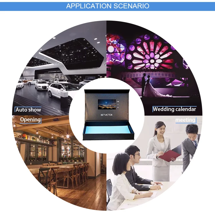 7"lcd video gift box