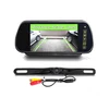 7 Inch LCD Mirror Monitor With 1/2 License Plate Camera Rearview System