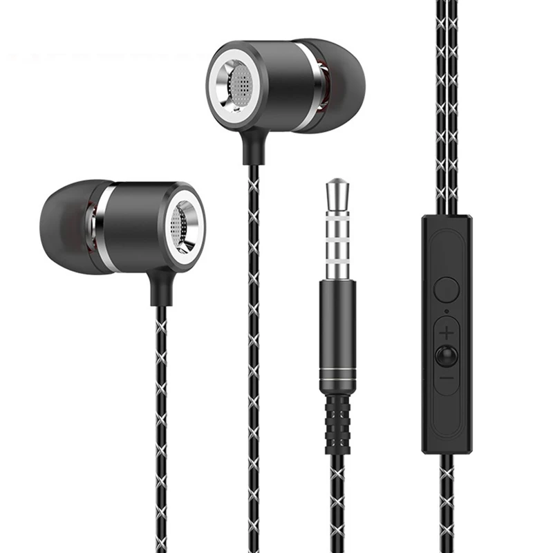 

High Quality Headset Mobile Phone Earphone With Mic Stereo Earbud Wired Headphone, Rose/gold/black/silver