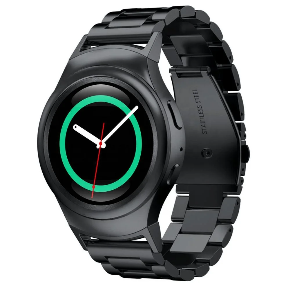 

For samsung gear s2 watch straps stainless steel three links metal bands for smart watches