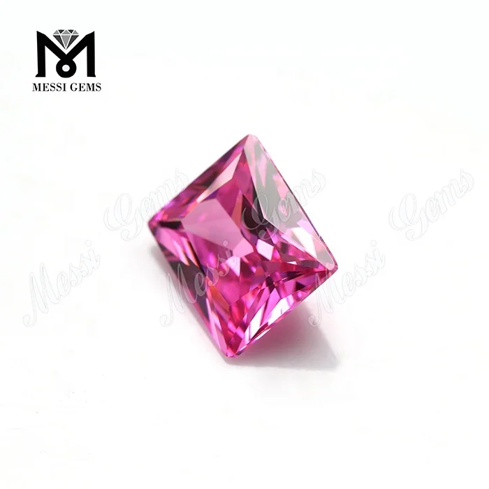 Заводская цена большого размера 10 * 12 мм розовый кубический цирконий свободный камень