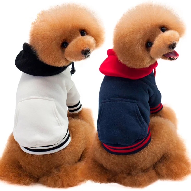 

100% cotton new design pet sweater with Cashmere blank back pet hoodies winter warm, White;dark blue;gray