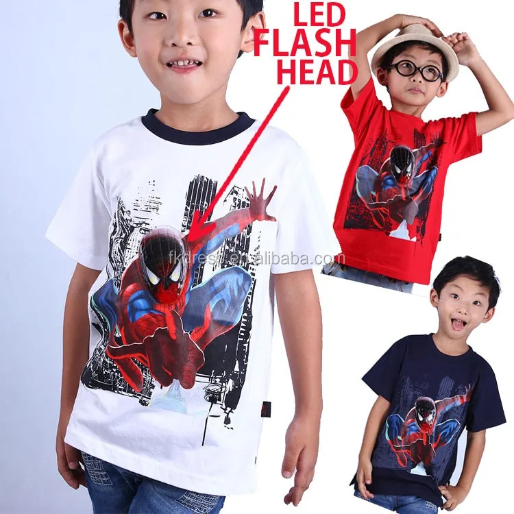 

Boys Cartoon Suits children cotton t shirt kids Clothing Boy Printing T shirt, Navy/gray/red