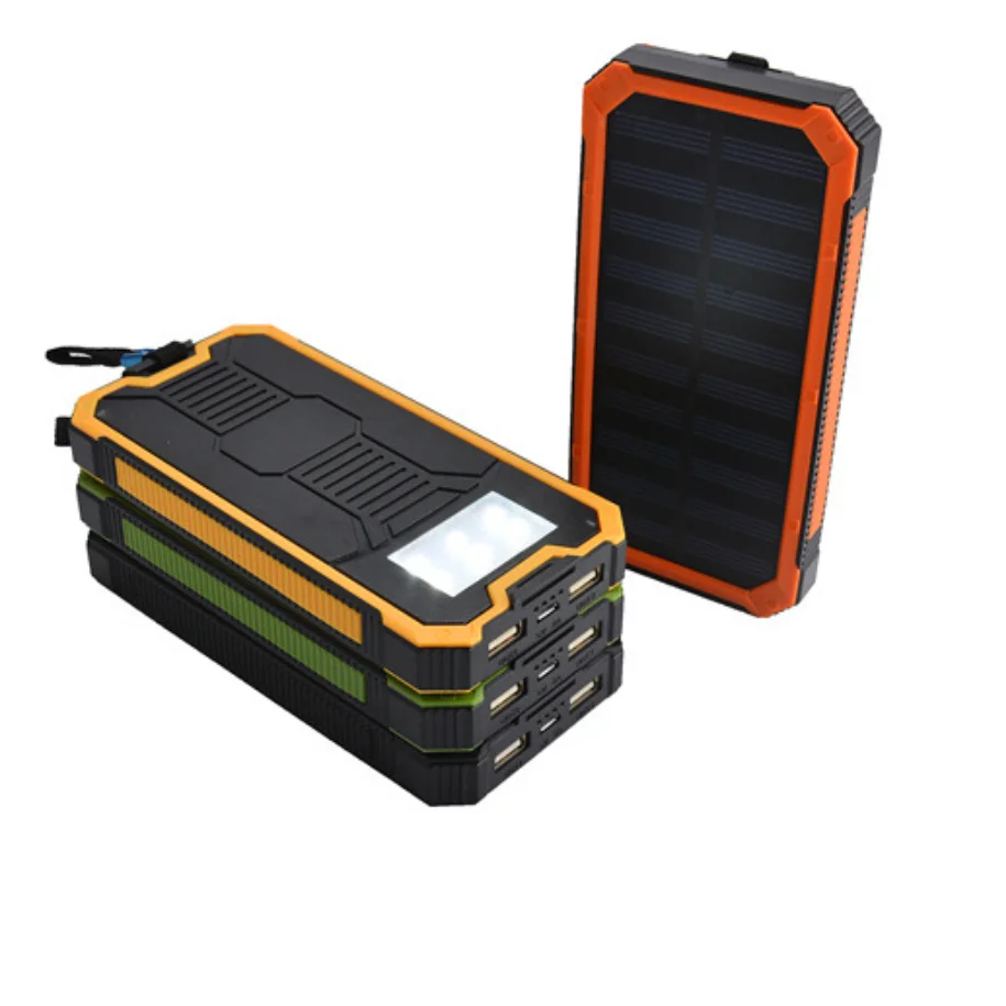 2019 ready to ship portable solar panel charger powered solar power bank 20000mah