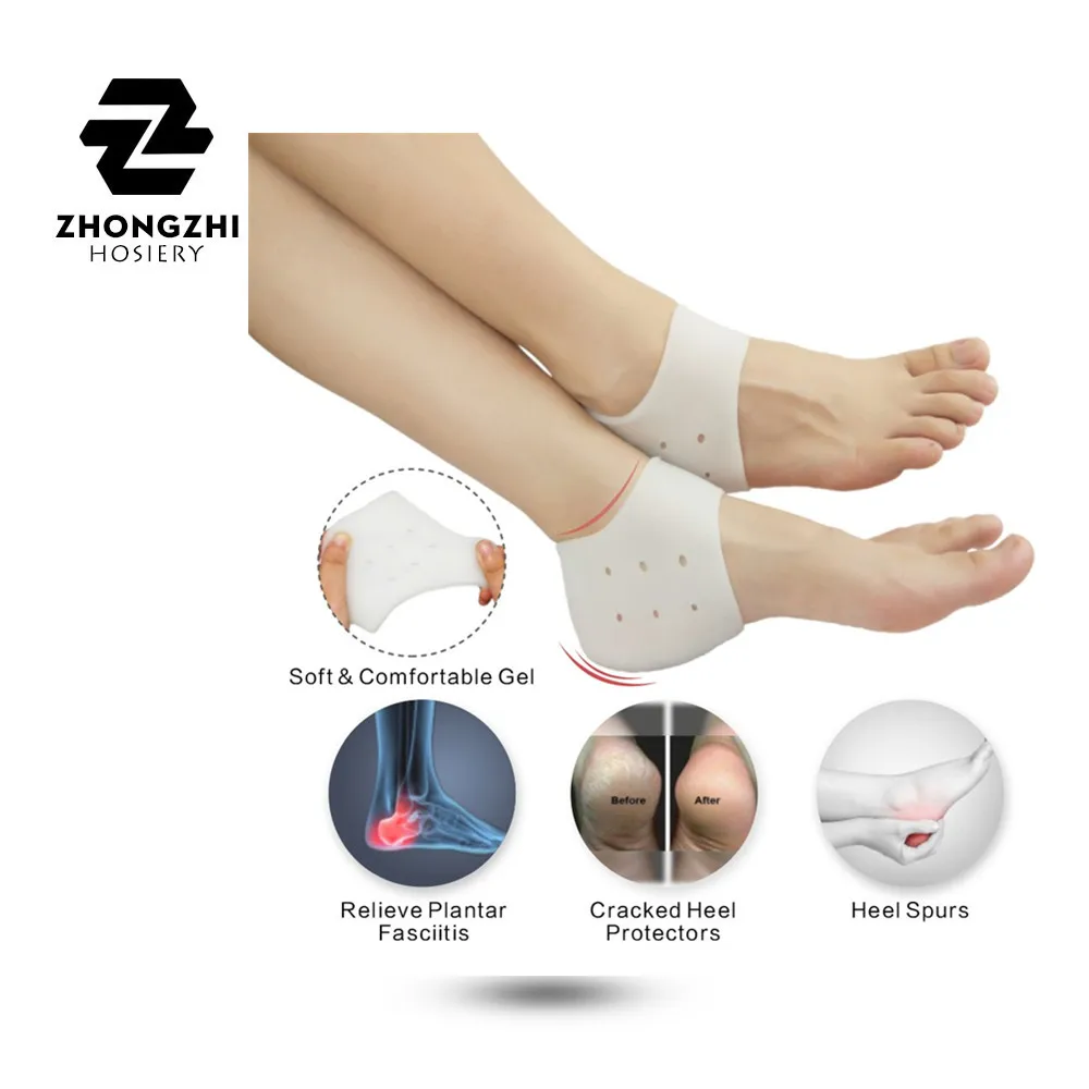 

Plantar Fasciitis Inserts Heel Protectors Gel Heel Cups Silicone Pads for Heel Pain