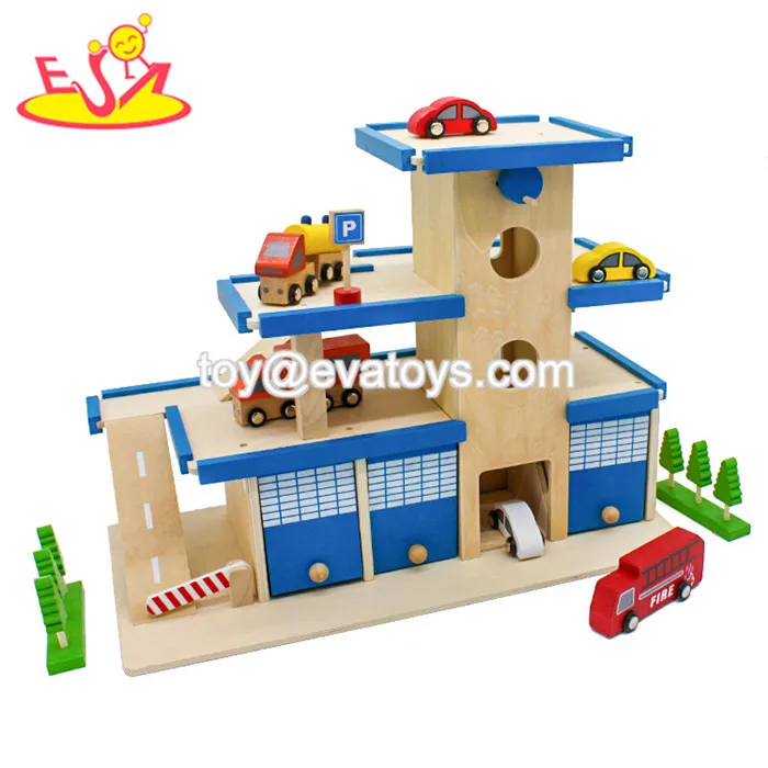 2018 New Educational Kids Wooden Toy Car Garage With Elevator W04b057