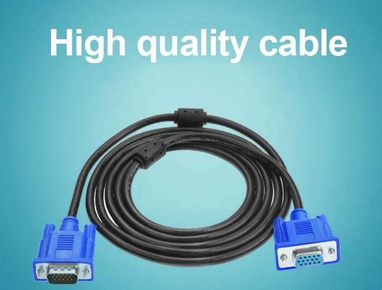 High Resolution multi cord 15pin VGA Male to Female Monitor extension cable