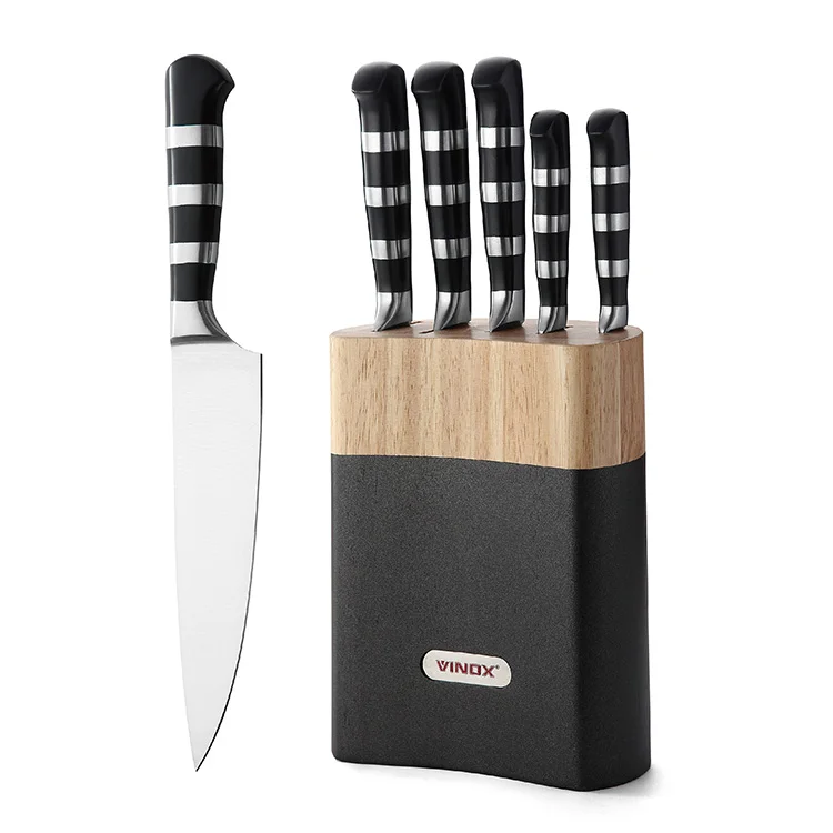 

Kitchen Knife Set 6 Piece Knife Block Set ABS Handle Knife Set with Block