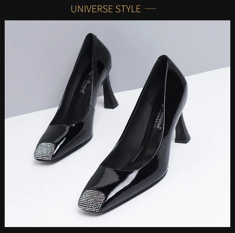 square toe diamond heels