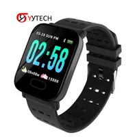 

SYYTECH A6 Smart watch Bluetooth Heart Rate Blood Pressure Monitoring Waterproof Sport Smart watch Bracelet For Android IOS