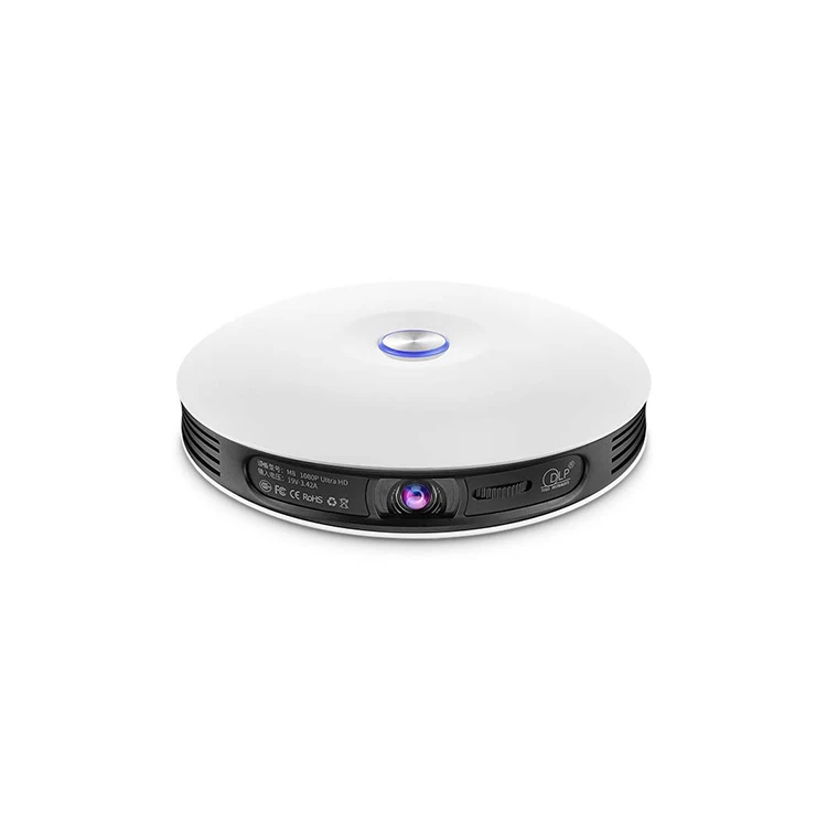 

D081 mini 4k pocket laser multimedia phone hologram mobile holographic custom logo video star home bi led projector lens sales 3, White