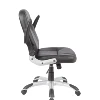 PU Leather Computer Task Chair, Customizable Home Office Chair, Reception Swivel Desk Chair with Adjustable Armrest