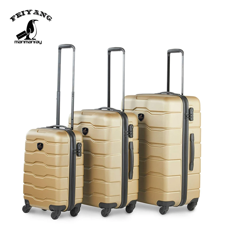 

2018 new arrival PP trolley suitcase, 3pcs set hard shell luggage, anti-broken PP trolley bags travel luggage, Variety