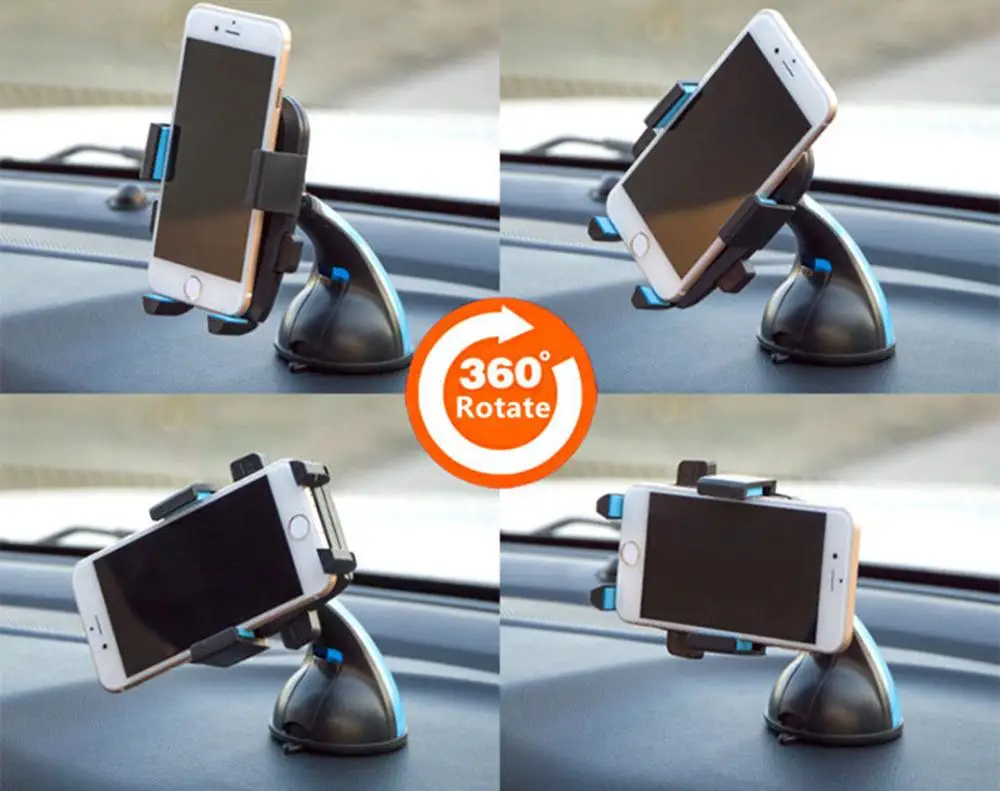 Fashion Adjustable 360 degree rotation Car Phone Holder Hands mobile suport Driving Car holder