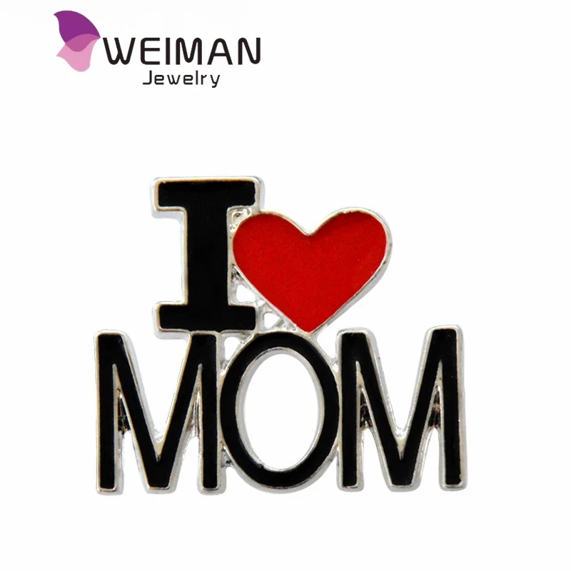 

NEW ARRIVAL I LOVE MOM Enamel Brooch for Mother's Day Brooch Jewelry Gifts