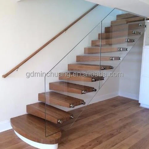 Solid Wood Handrail Wall Mounted Floating Stairs Staircase Product On Solid Wood Handrail Wall Mounted Floating Stairs Staircase Product On