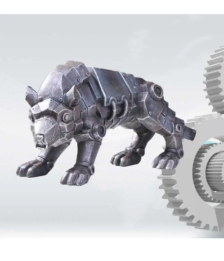 Creative machinery industry wind resin animal head decoration deer head elephant wolf culture bar model props crafts