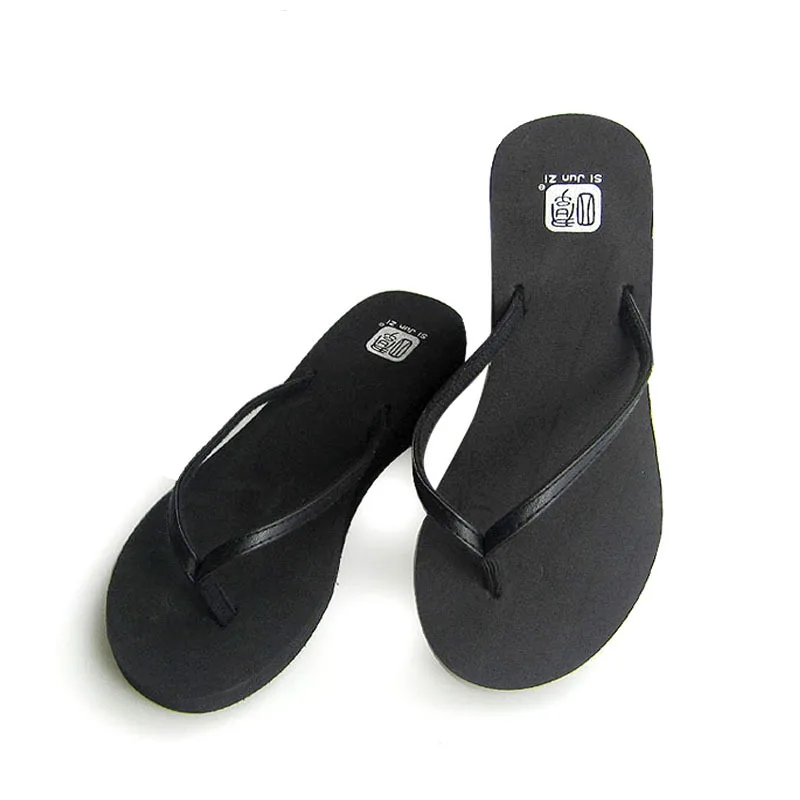 plain black slippers womens