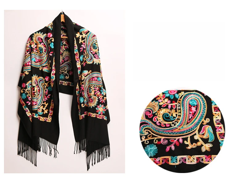 Special New Design Dubai Women Classy Embroidery Muslim Scarf - Buy