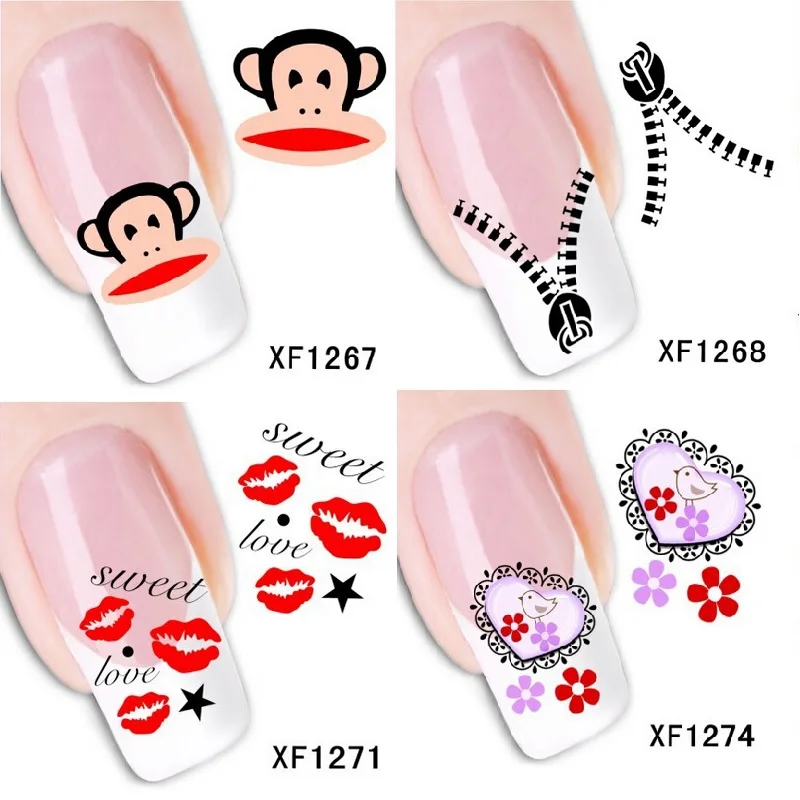 1261 to 1280 styles nail art water transfer stickers DIY Nails Decal pegatinaunas reine des neiges