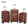 New Design Fashion High Quality Factory PU Material 3 pcs set 20 24 28 inch Travel Trolley Suitcase Luggage