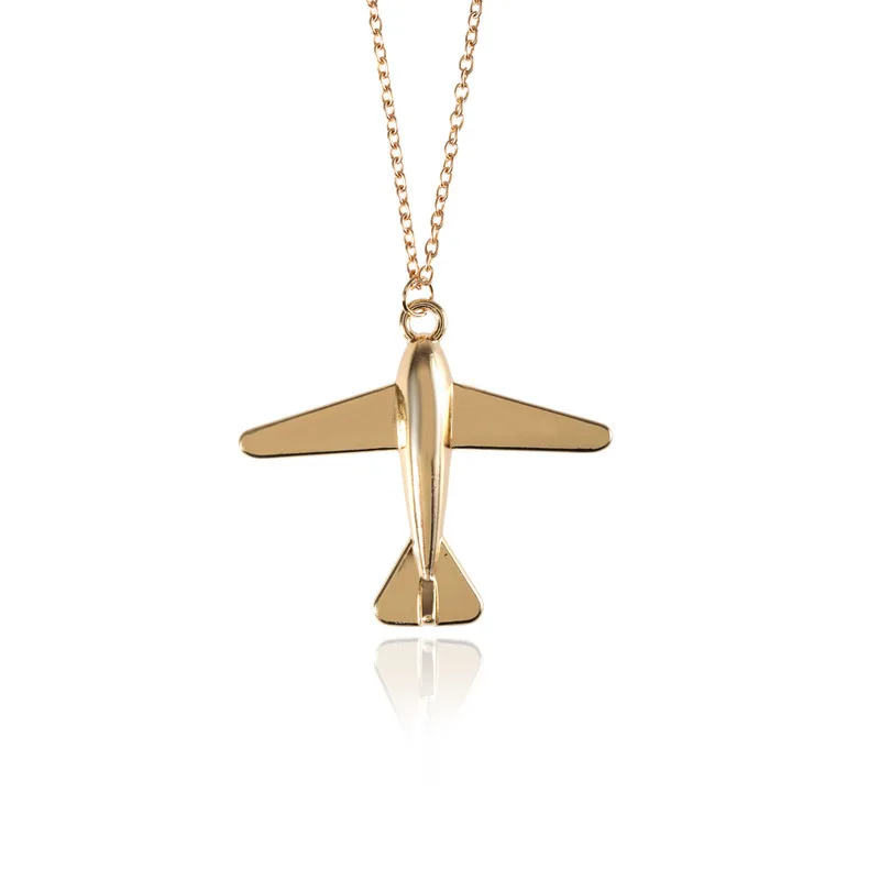 

simple fine jewelry wholesale manufacture mens necklace chain women airplane necklace, As picture