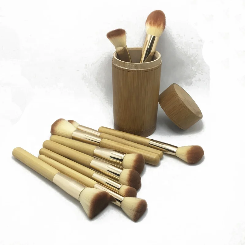 

ecofriendly bamboo made dual brush make set up makeup kit