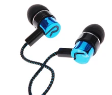 Earphones Jack Standard Noise Isolating 1 1M Reflective Fiber Cloth Line 3 5mm Stereo In ear
