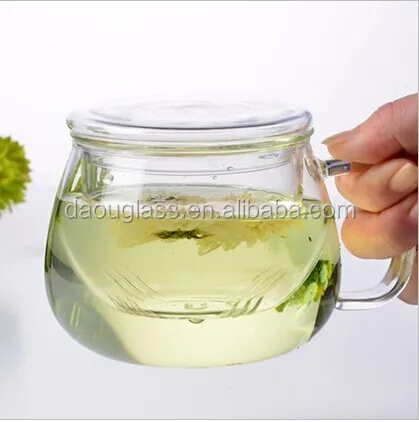 
hand made mouth blown heat resistant borosilicate glass tea filter cup,tea cup with filter ,nescafe glass cups , 