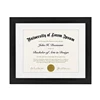 Black 11x14 Document Frame - Made for Documents Sized 8.5x11 Inch with Mat and 11x14 Inch Without Mat