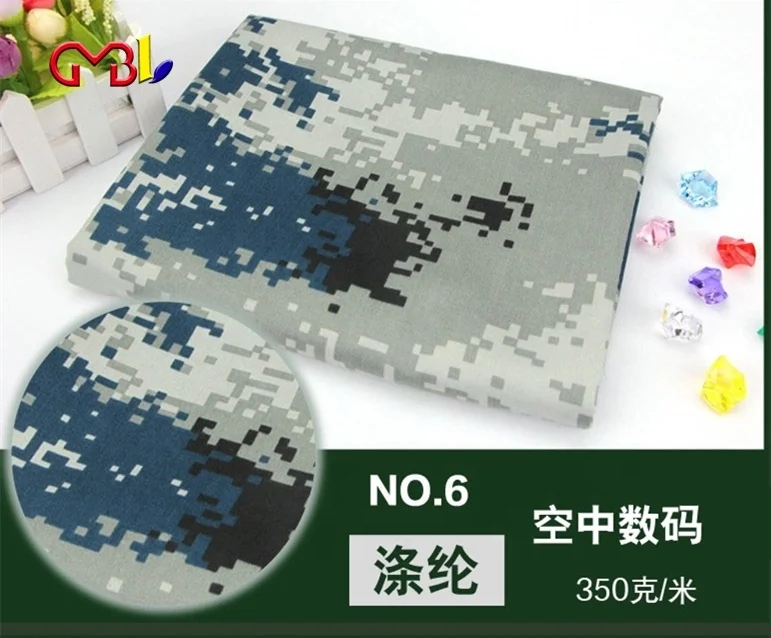 
Tear resistance 65%Polyester35%Cotton Material and Printed Pattern military camouflage ripstop fabric 