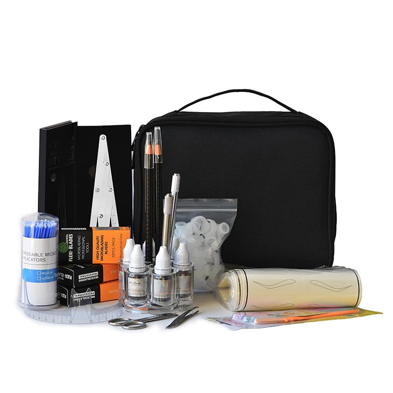 

OEM ODM 3D Eyebrow Cosmetic Tattoo PMU Training Starter Beginner Portable Microblading Kit