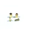 Brass Circular Claw spring Power supply Pin Female socket header connector large current Gold Flash plated for PCB board
