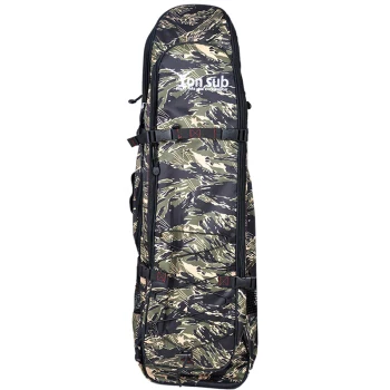 

OEM camo long spearfishing bag free diving fins mask snorkel bag, Black/red/camo