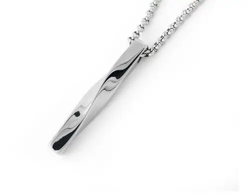 

Men Jewelry Titanium Steel Spiral Pendant Necklace