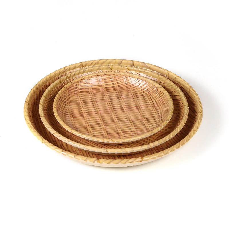 Bamboo Melamine Yellow Round Plate Buy Disposable Bamboo Plate