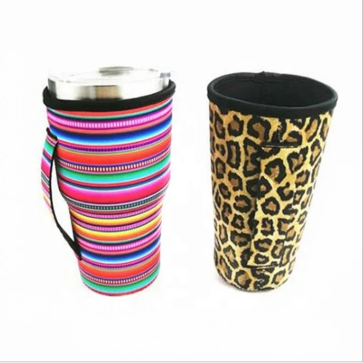 

Free Shipping Neoprene Bottle Cup Holder with Carrying Handle Tumbler Sleeve, Accept customized color for huge orders