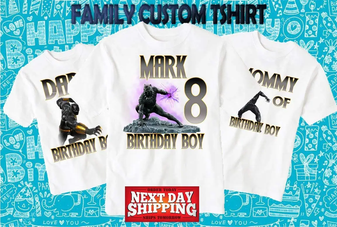 black panther 5th birthday shirt