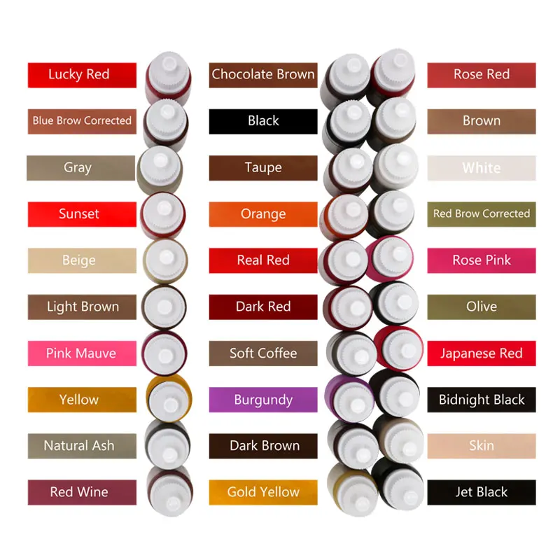 

30 colors Kiay brand lips eyebrow microblading pigment tattoo ink permanent pigment for permanent makeup, 30 different colors