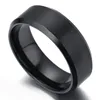 Fashion Engagement Band Simple Tungsten Steel Engraved Custom Rings for Unisex Jewelry