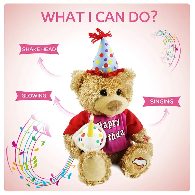 teddy bear singing happy birthday